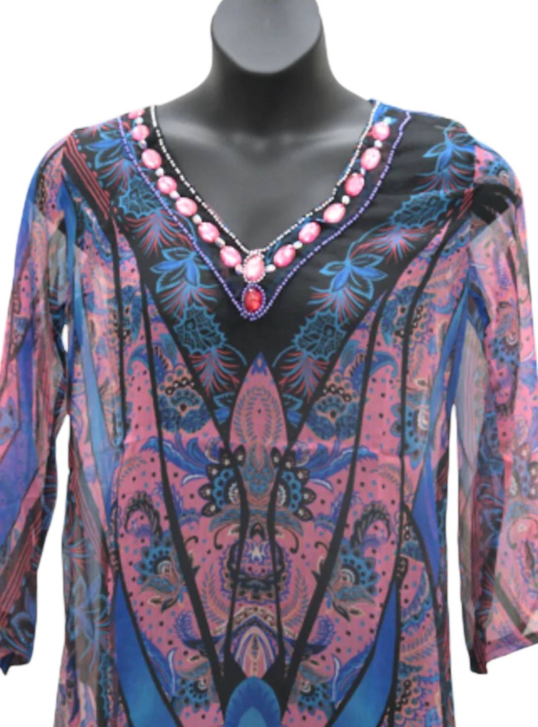 NF Women's Vibe Mesh Top in purple - women's blouse - alternate view