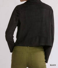 Umgee - Plus Size Suede Moto Jacket