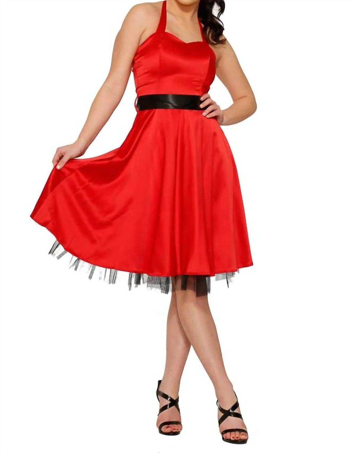 Orchid Bloom - Satin Swing Dress