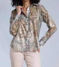 Lola & Sophie - Long Sleeve Foil Top