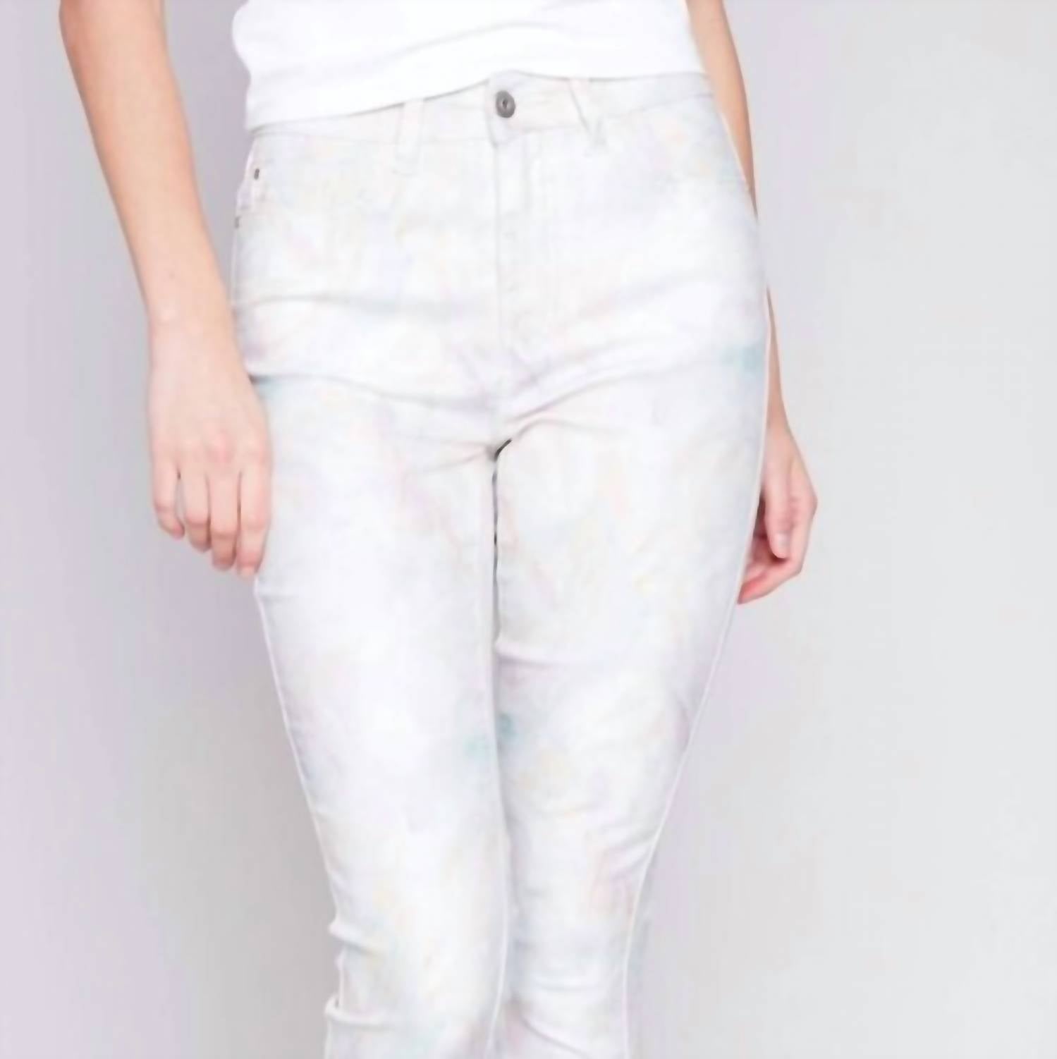 Charlie B - 5-pocket Print Ankle Pant