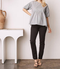 Angel Maternity Maternity Straight Cut Ponti Work Pants in black - women's pants