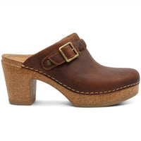 Aetrex Women's Corey Clog in brown - women's shoe - detail view