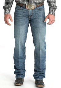 CINCH Men's Grant Medium Stonewash Relaxed Boot Cut Jeans in vintage blue - men's jeans