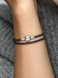 Pandora - Moments Leather Bracelet - 13.8"