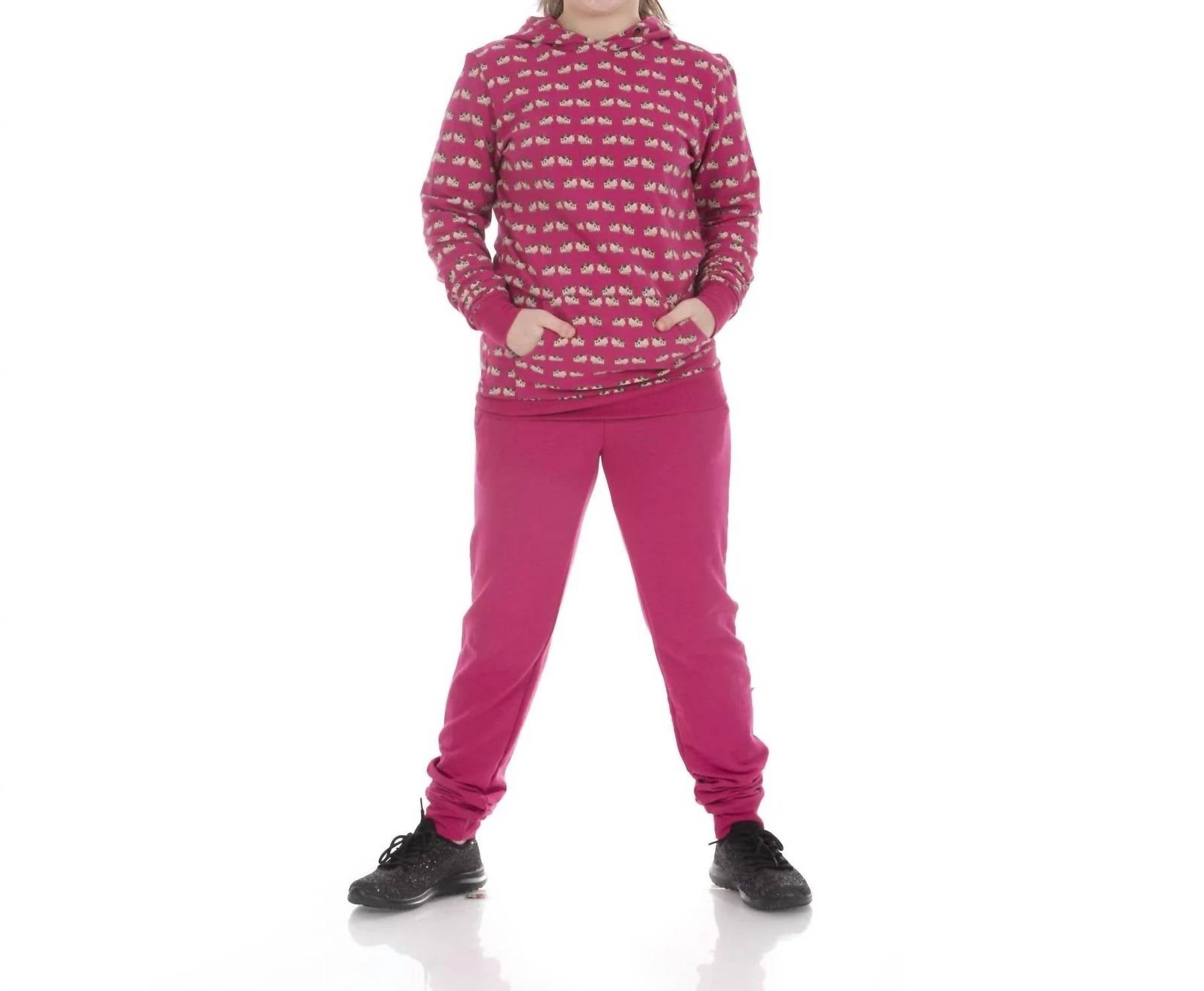 Kickee - Fleece Kangaroo Pocket Pullover Sweatshirt