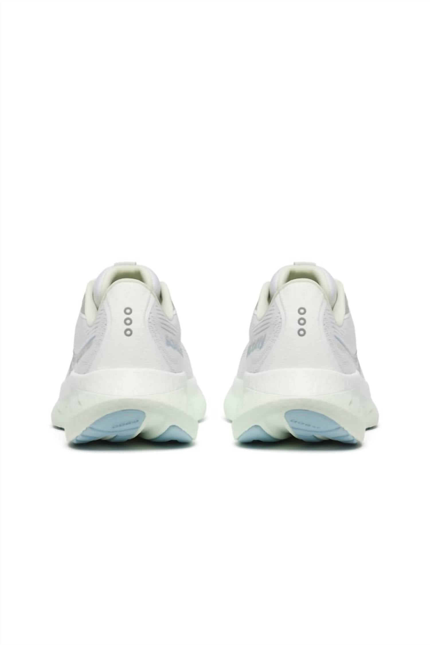 SAUCONY Women's Ride 18 Running Shoes in white lettuce 1 - women's shoe - view 4