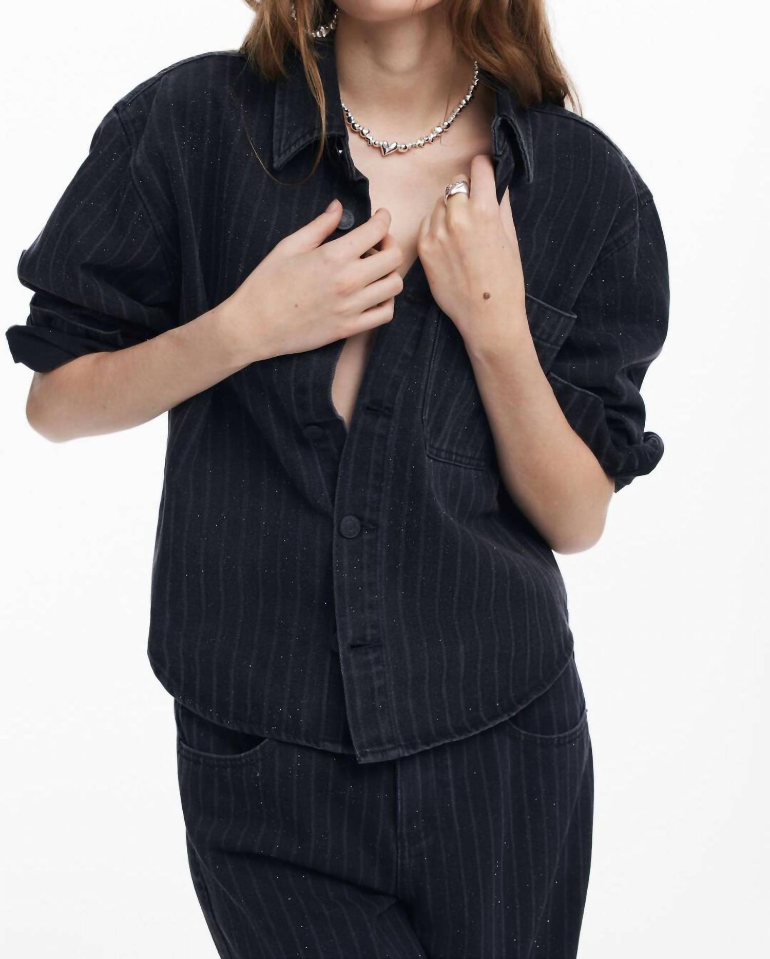 Desigual - SPARKLE DENIM SHIRT