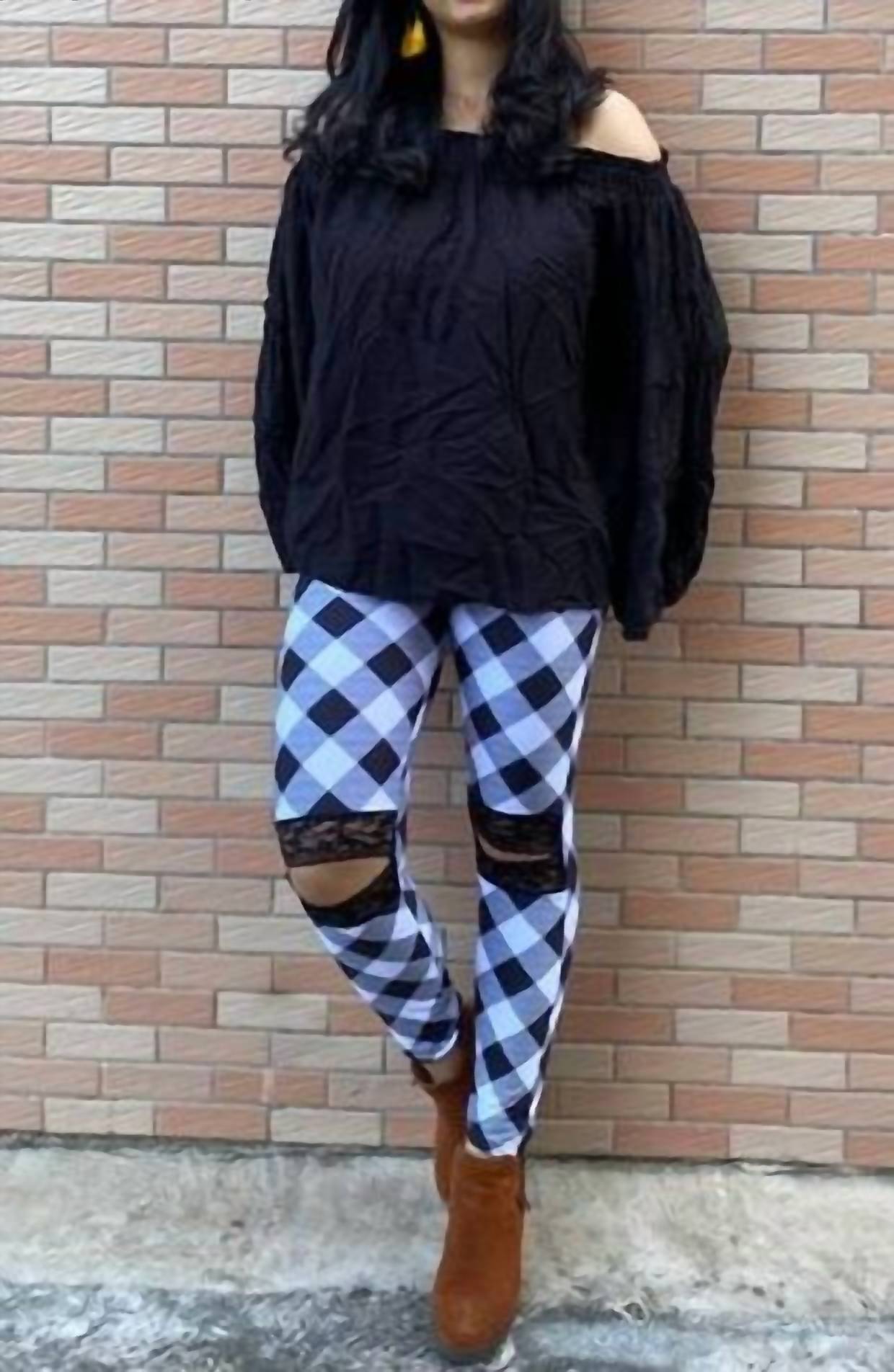 Shirley Stone - Lace Ankle Leggings