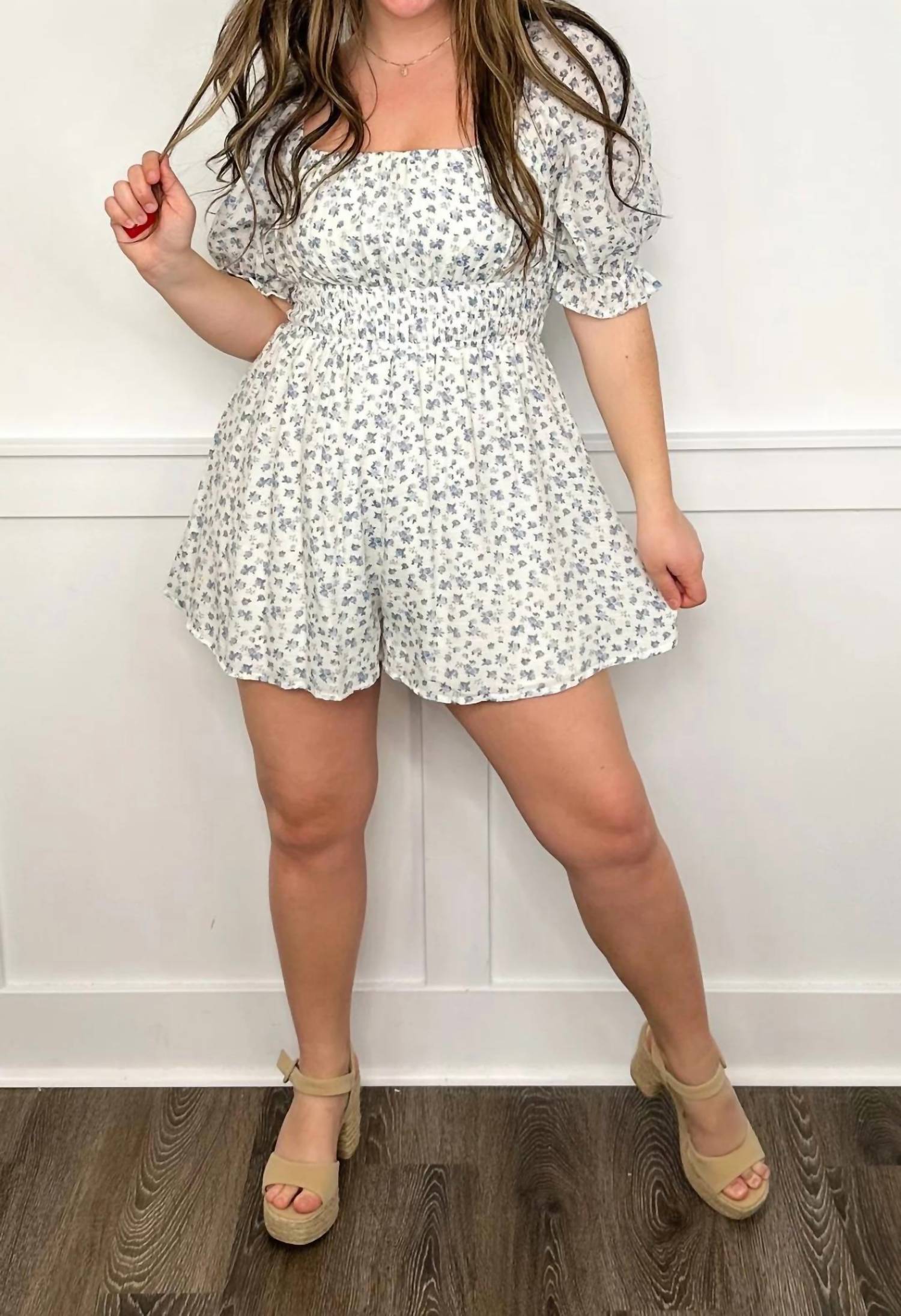 Hem & Thread - Ray Of Sunshine Rayon Blend Short Sleeve Romper