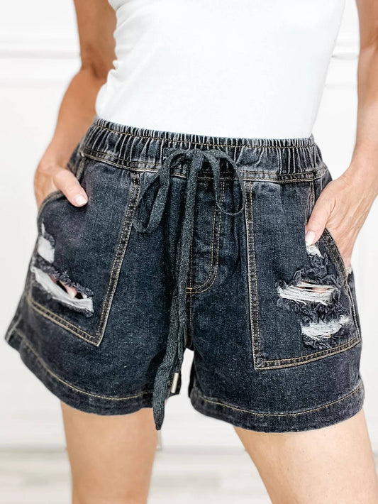 White Birch - Distressed Cargo Shorts