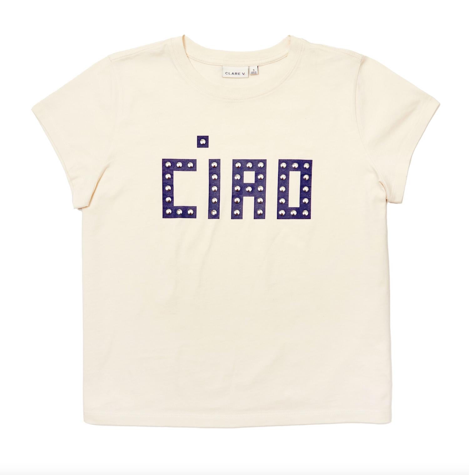 Clare V. - Women's Classic Ciao With Studs Tee