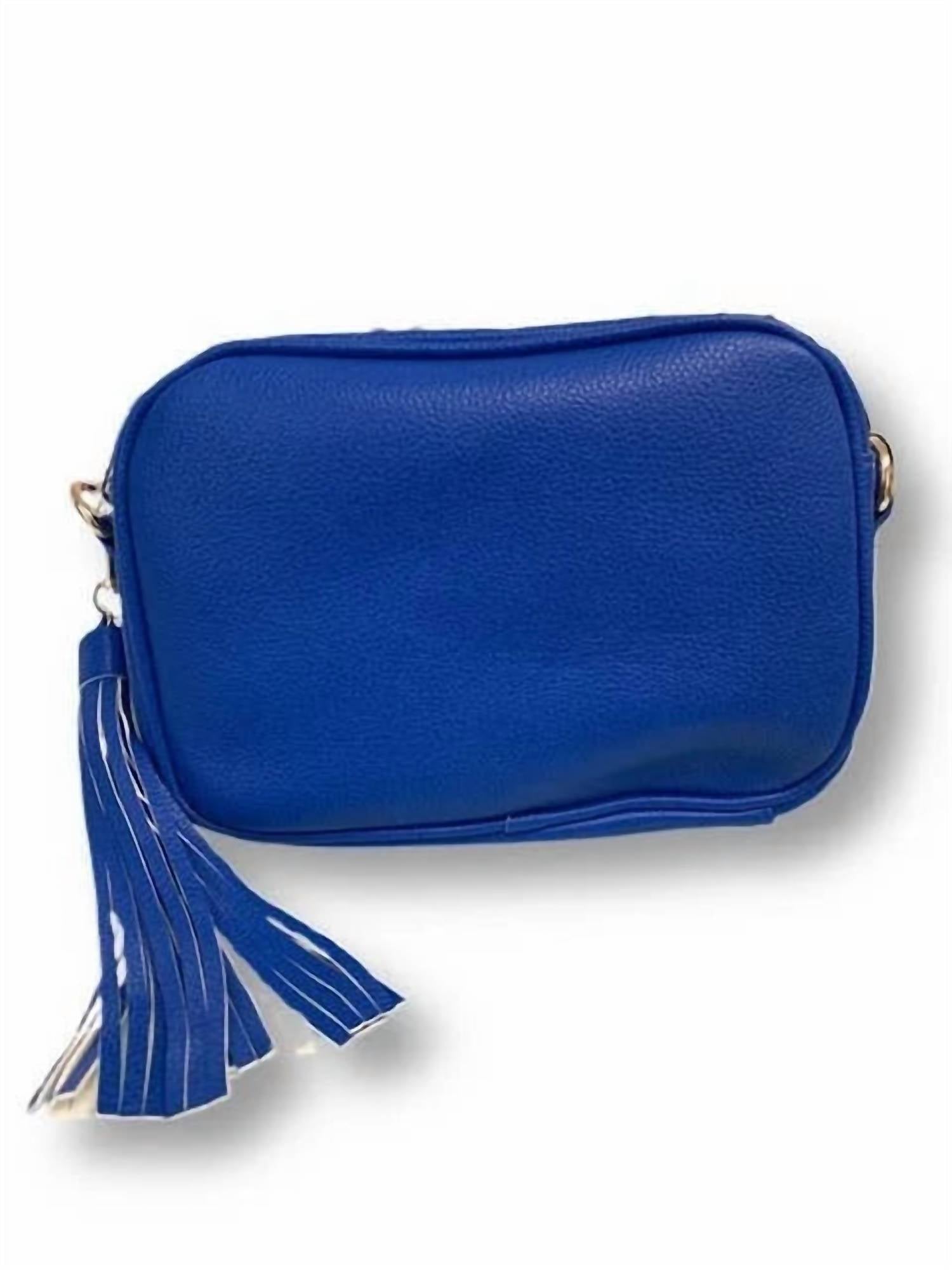 Ahdorned - Women's Pebbled Zip Top Tassel Bag