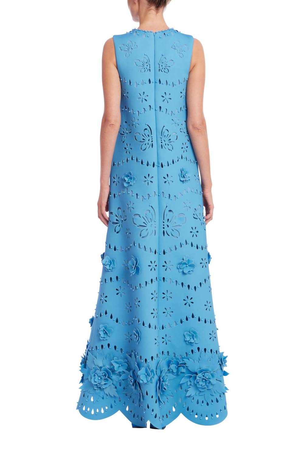 Badgley Mischka - Laser Cut Flower Trapeze Dress