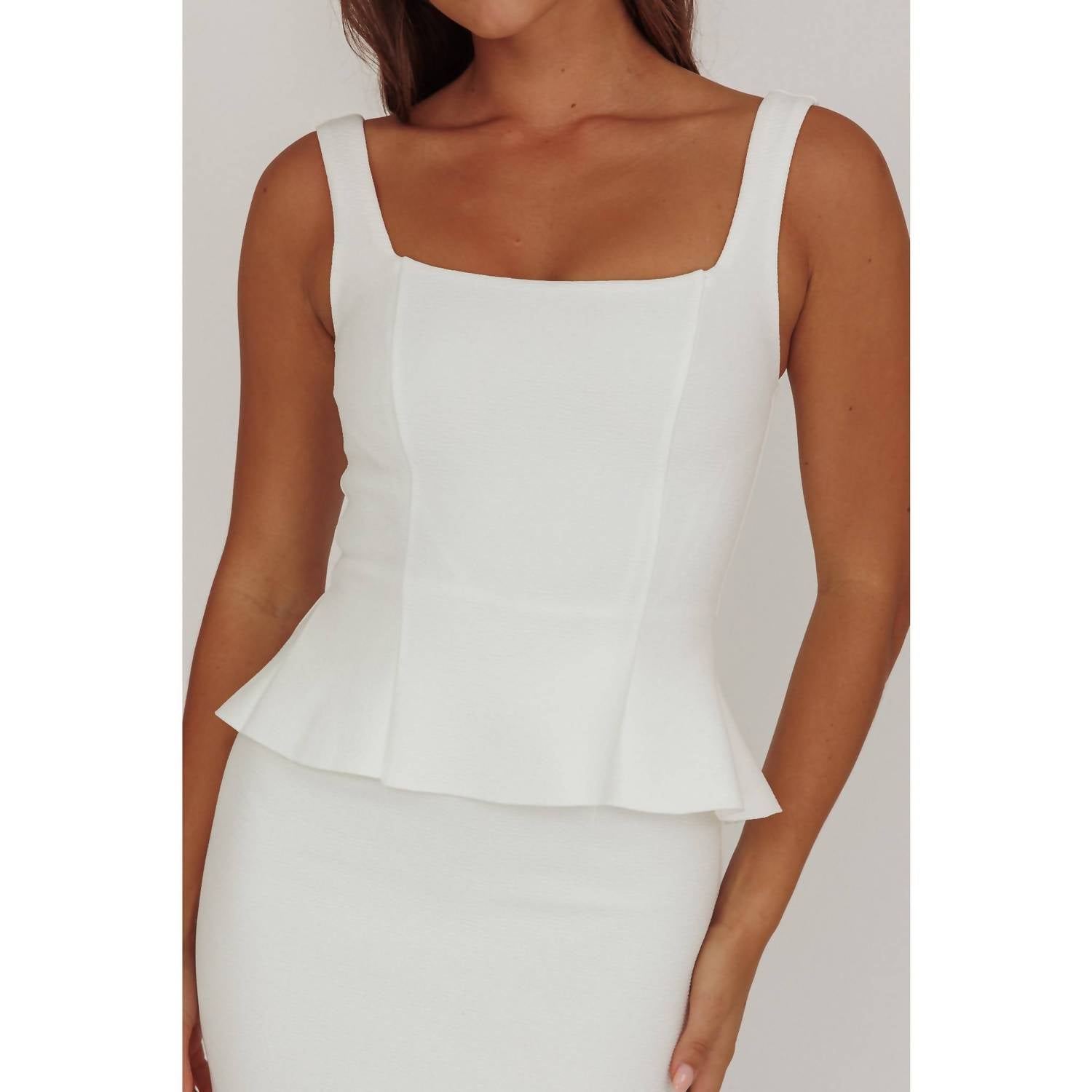 One And Only Collective - Square Neck Bodice Midi Dress