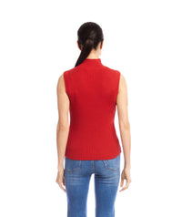 Karen Kane - Ribbed Turtleneck Sweater Tank Top