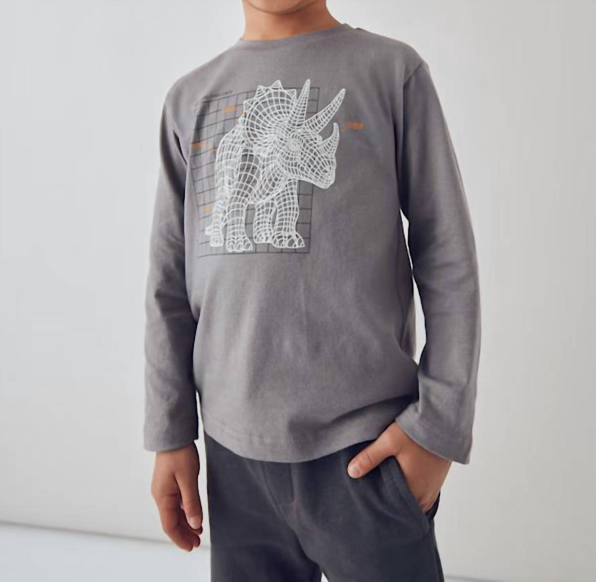 Mayoral - Boys Glow-in-the-dark Dino Long Sleeve Tee