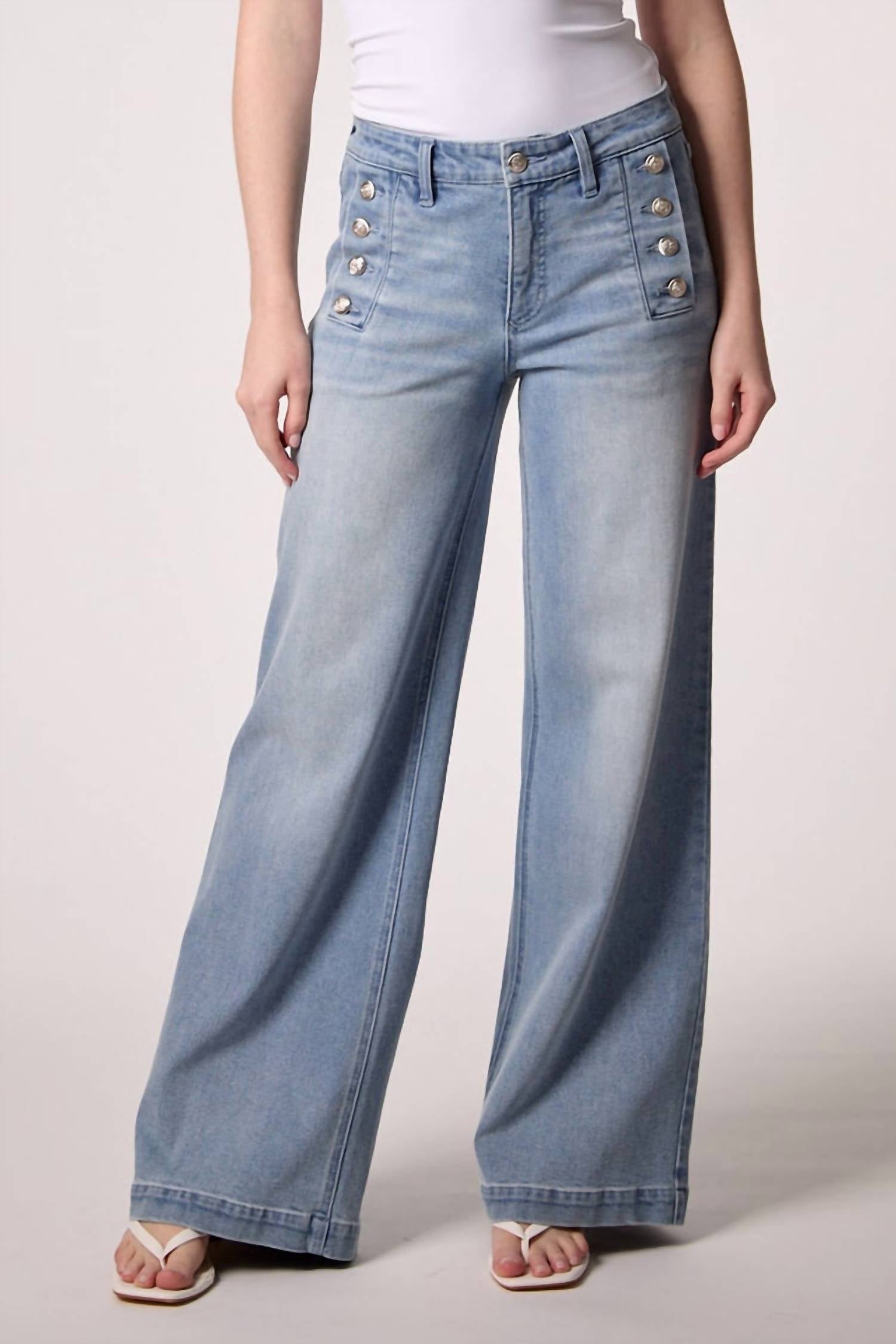 Blue Revival - Sailor Mid Rise Wide Leg Jeans