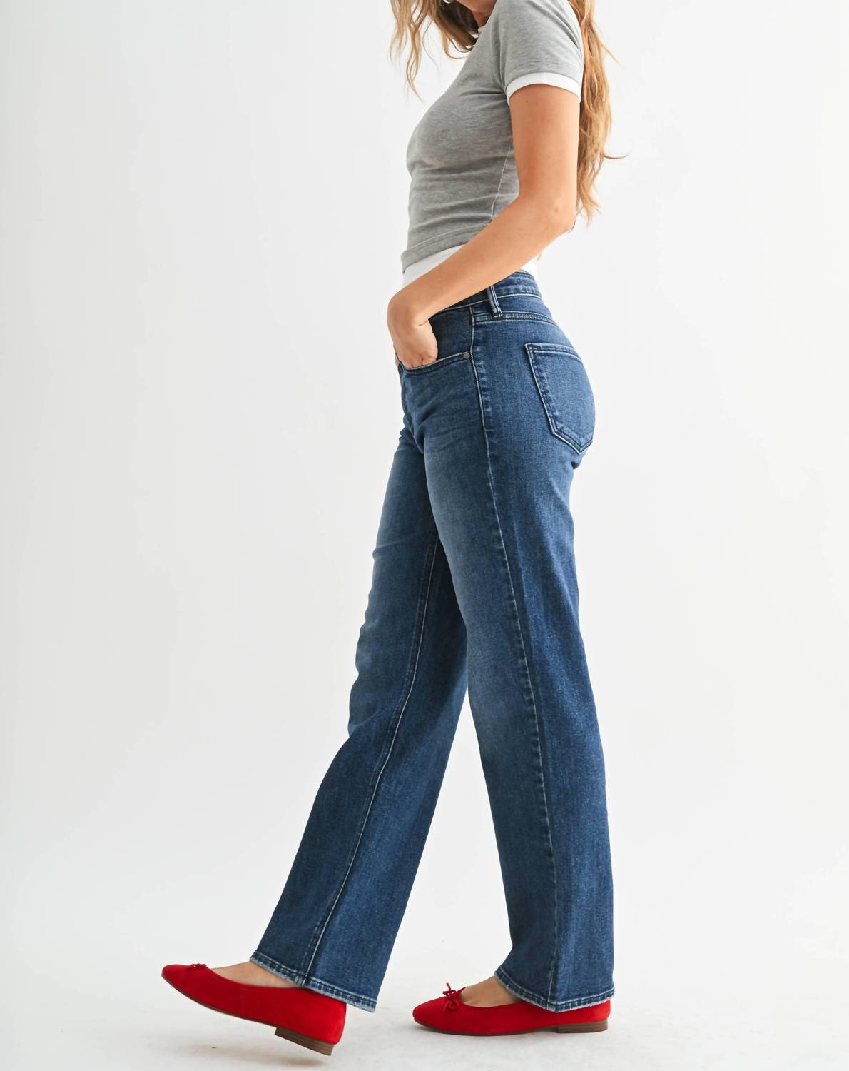 Just Black Denim - Stretchy Straight Jeans