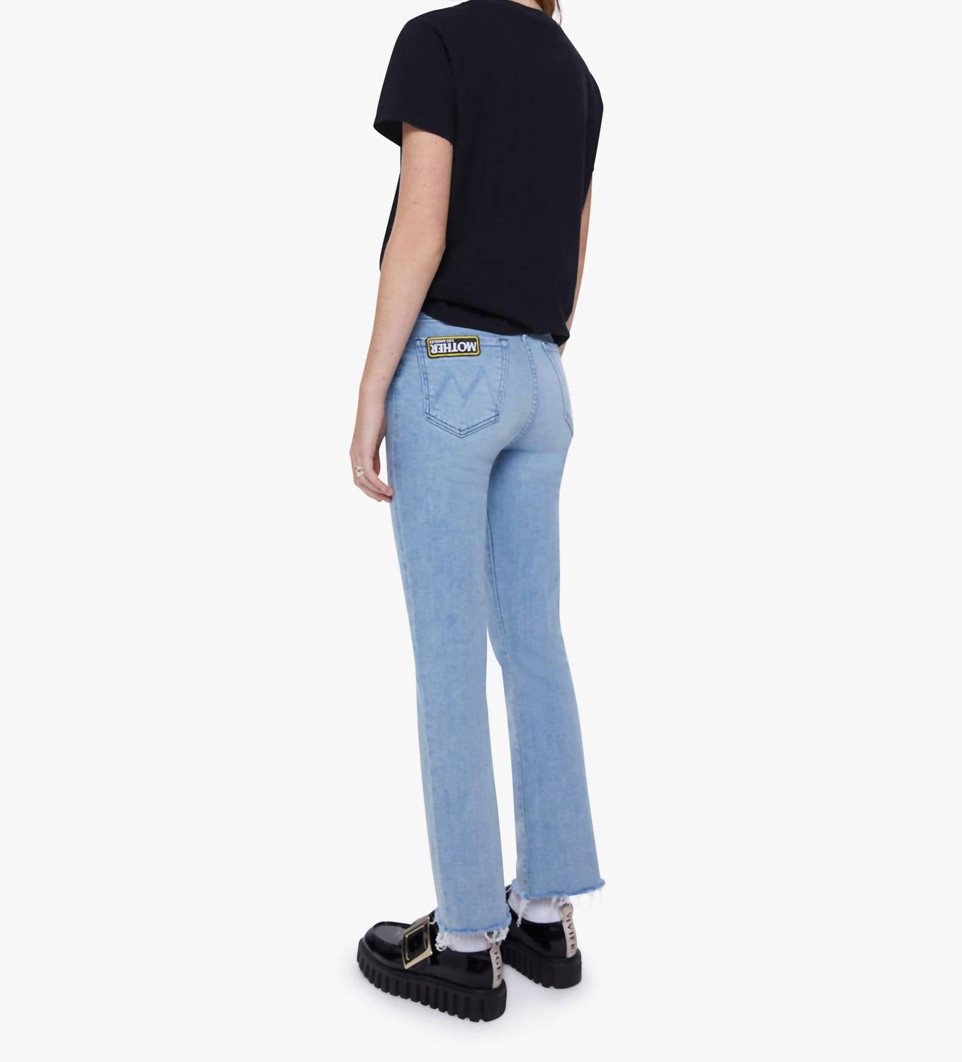 Mother THE HUSTLER ANKLE FRAY JEAN in cutting class - women's jeans - detail view