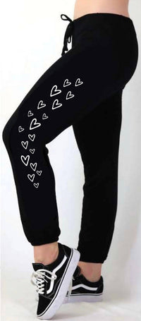 Bird & Vine - Fleece Hearts Sweatpants