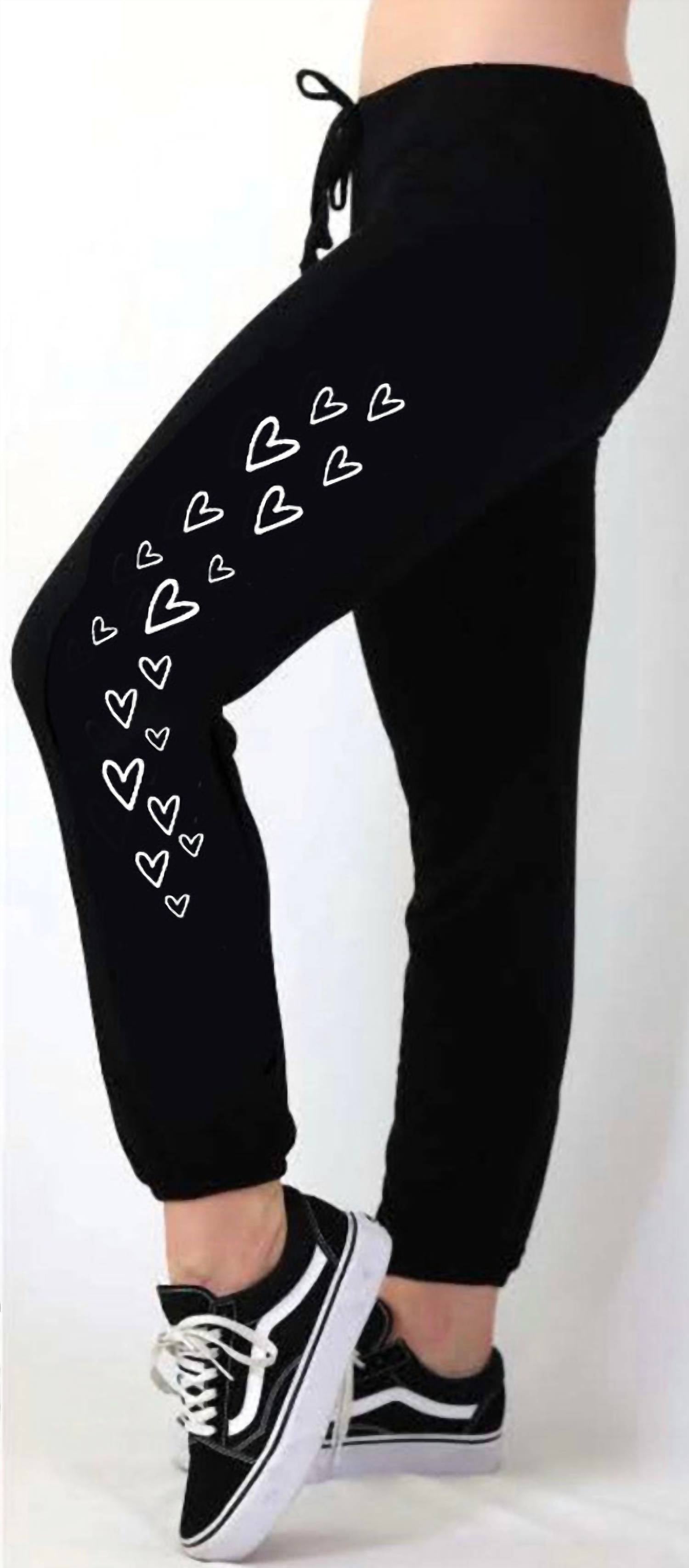 Bird & Vine - Fleece Hearts Sweatpants