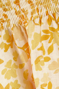 Peony - Daffodil Smocked Mini Dress