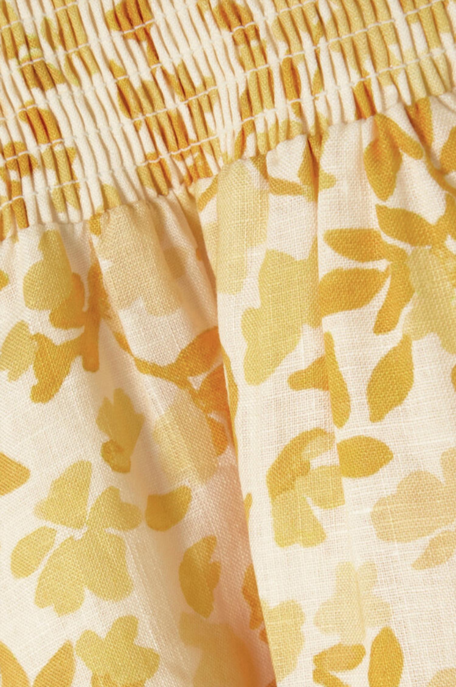 Peony - Daffodil Smocked Mini Dress