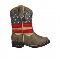 Roper - Boy's Faux Leather Patriot Light Up Boots