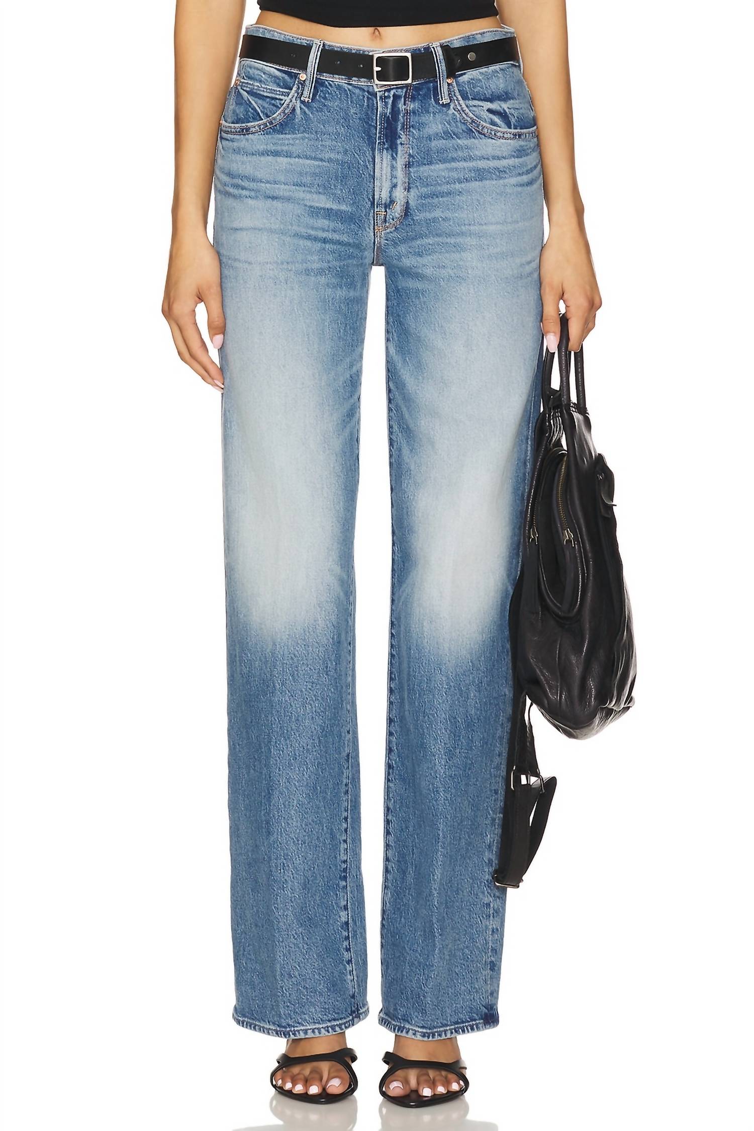 Mother - Lil Mid Rise Tunnel Vision Sneak Jeans