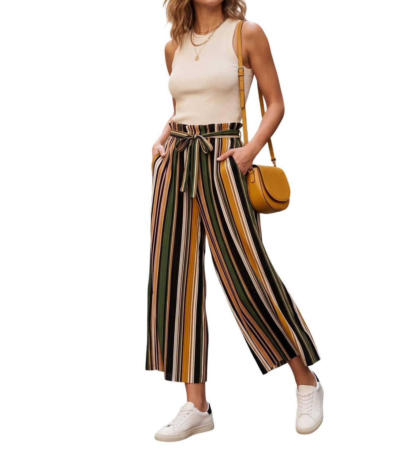 JON & ANNA Flowy Striped Pants in multi - women's pants