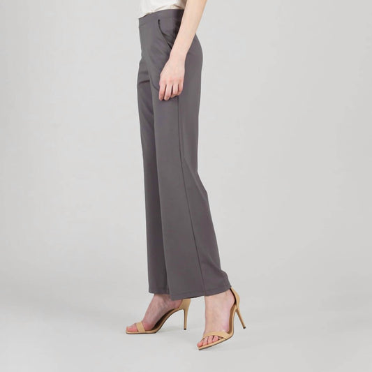 Clara Sunwoo - Rayon-ponte Knit Loose Leg Pocket Pants
