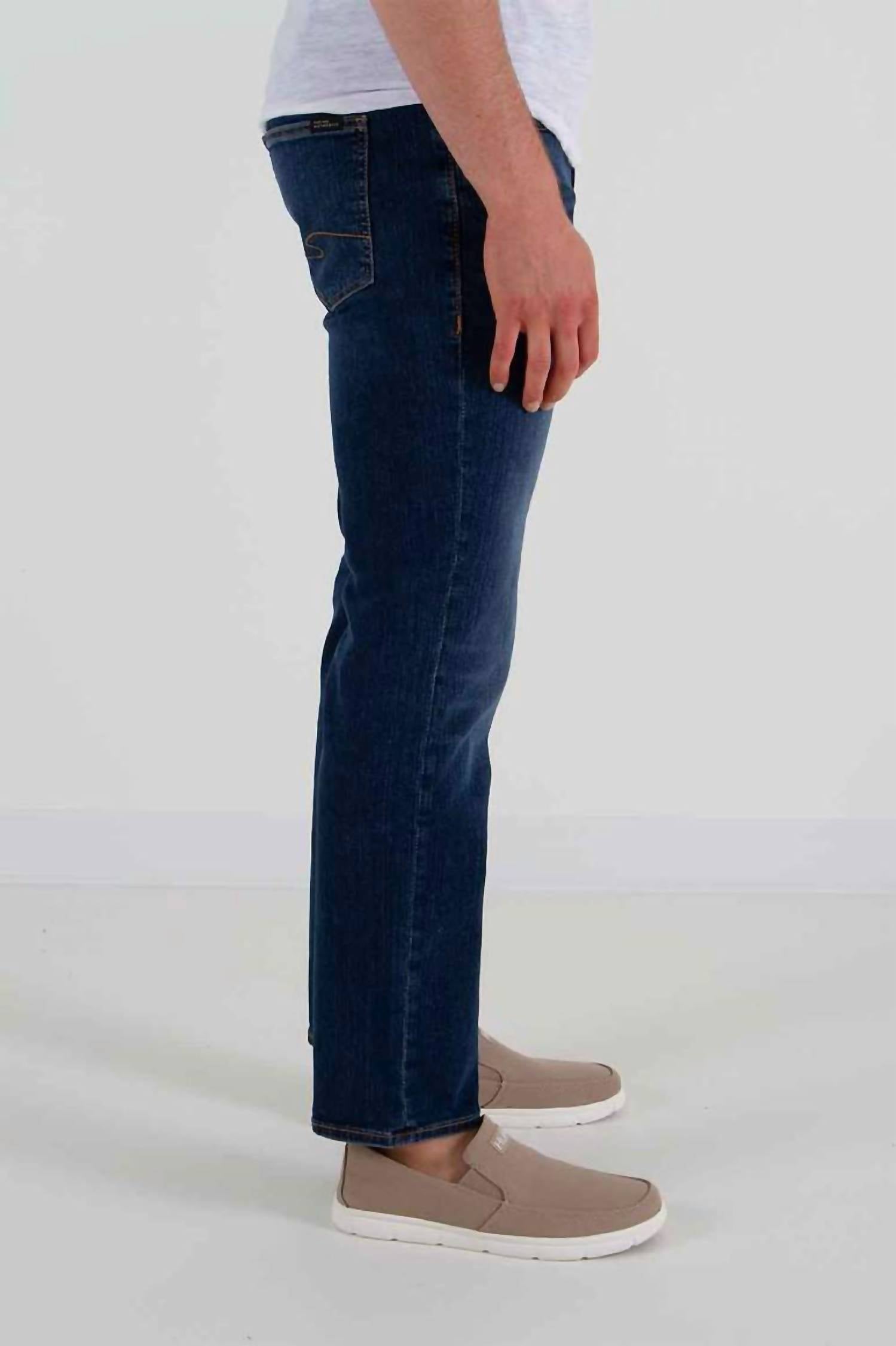 Silver Jeans Co Slim Fit Tapered Leg Jeans in medium wash - men's jeans - detail view