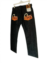 Evisu - Men Selvedge Baggy Jeans With Seagull Logo