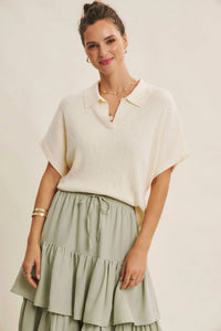 In February - Morning Market Slub Rib Dolman Sleve Knit Top