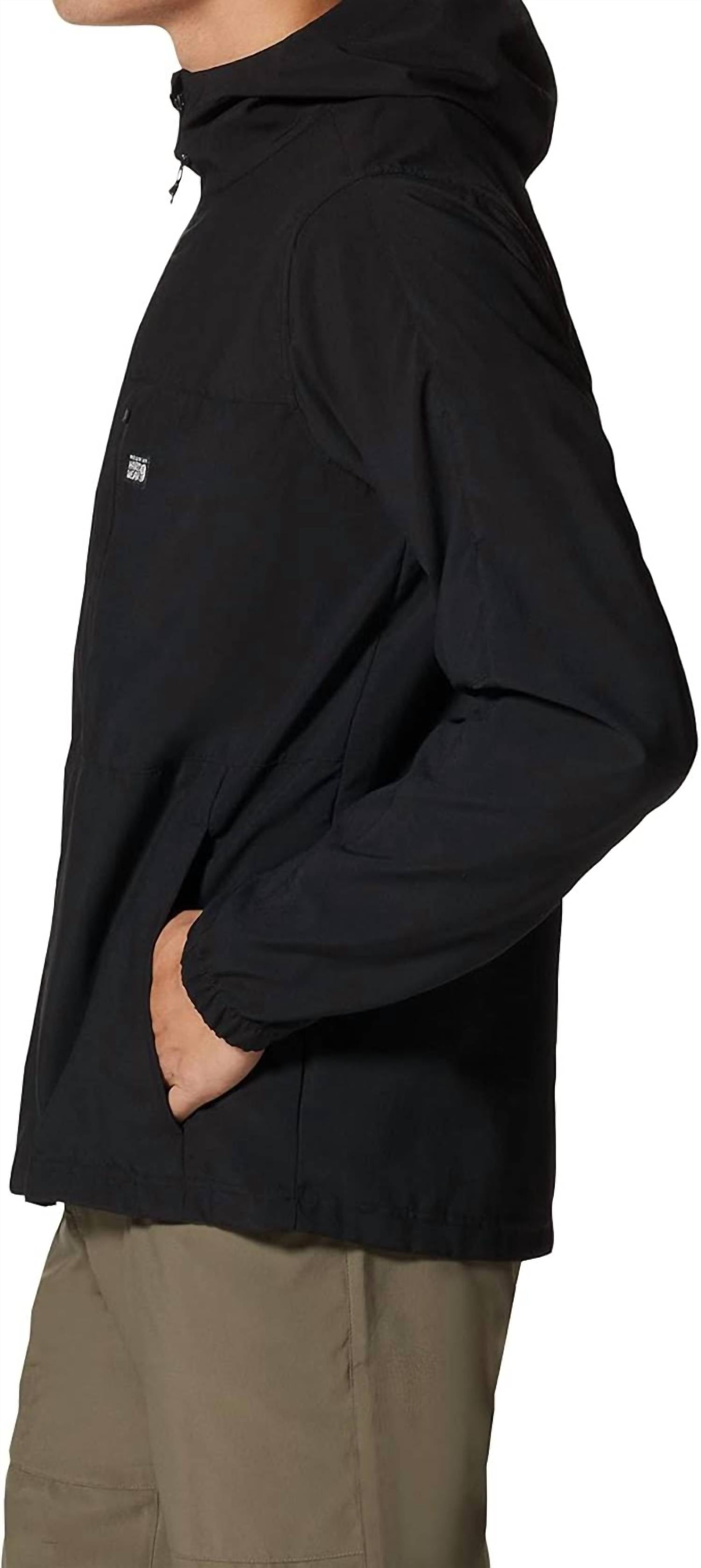 Mountain Hardwear Trail Sender Jacket in black - men's jacket - detail view