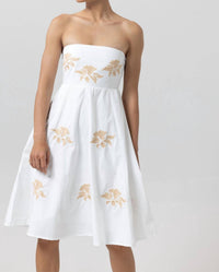 Lusana - Zayn Embroidered Poplin Dress