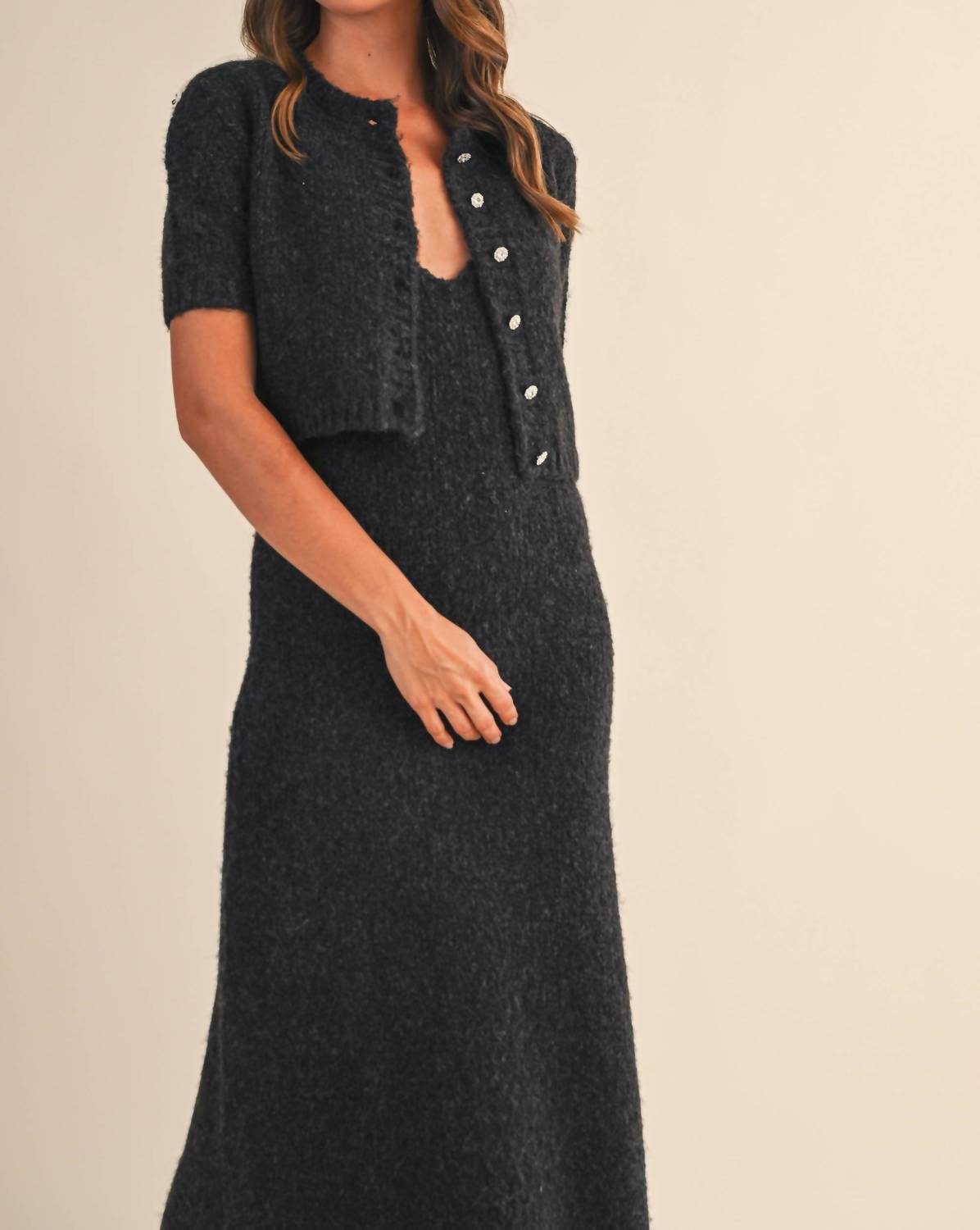 Klesis - Mary Cardigan And Sweater Maxi Dress Set