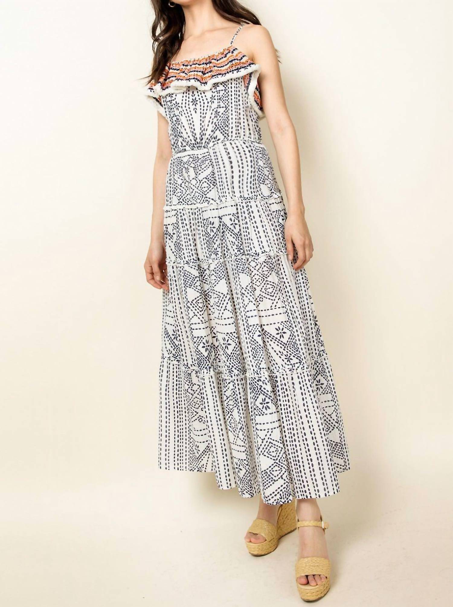 Thml - Printed Tiered Midi Dress