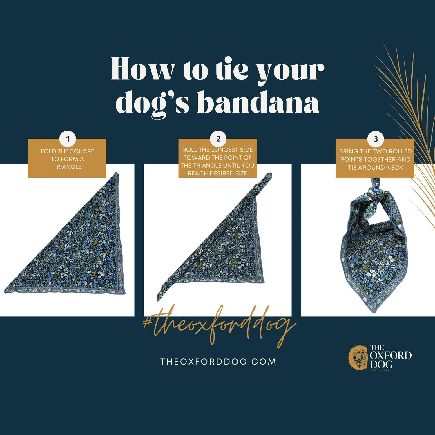 The Oxford Dog - Dog's Classic Look Bandana