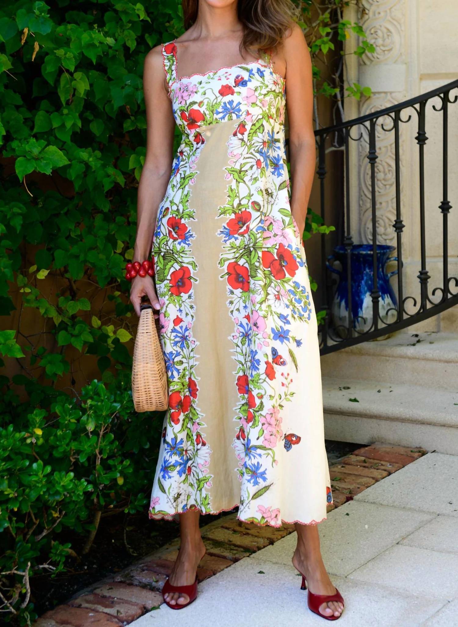 ELIZABETH AND JAMES Annalisa Dress in butterfly garden - women's dress