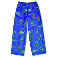 iScream Men's Holiday Dino Plush Pants in blue - men's pants