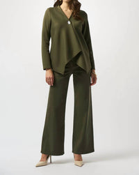 Joseph Ribkoff - Asymmetrical V-neck Button Front Jacket
