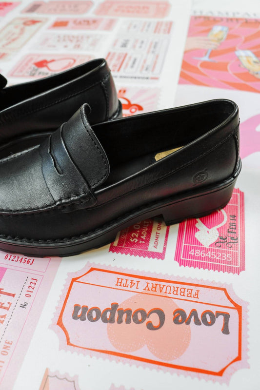 Born - WomenLeather Penny Loafer