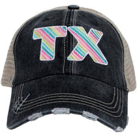 Katydid - Women's Tx Embroidered Distressed Trucker Hat