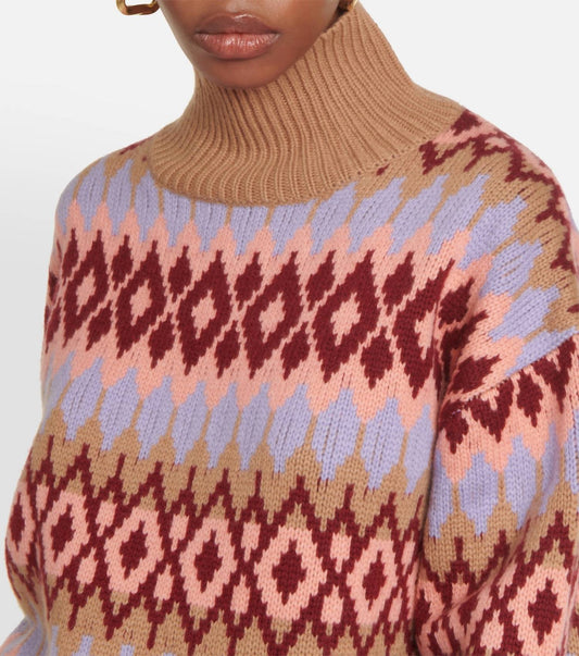 Mockneck Argyle Sweater