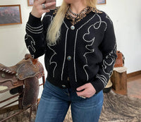 Lucky & Blessed - Boot Stitch Saddle Knit Cardigan
