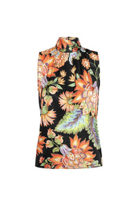 Misa Los Angeles Luka Sleeveless Top in fiery flora - women's blouse - view 6