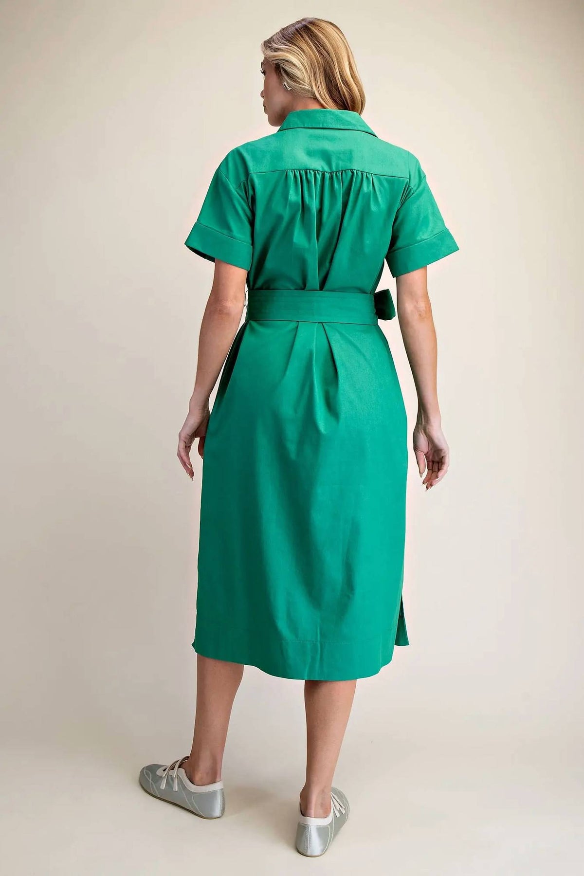 Glam - Timeless Tie-waist Midi Dress