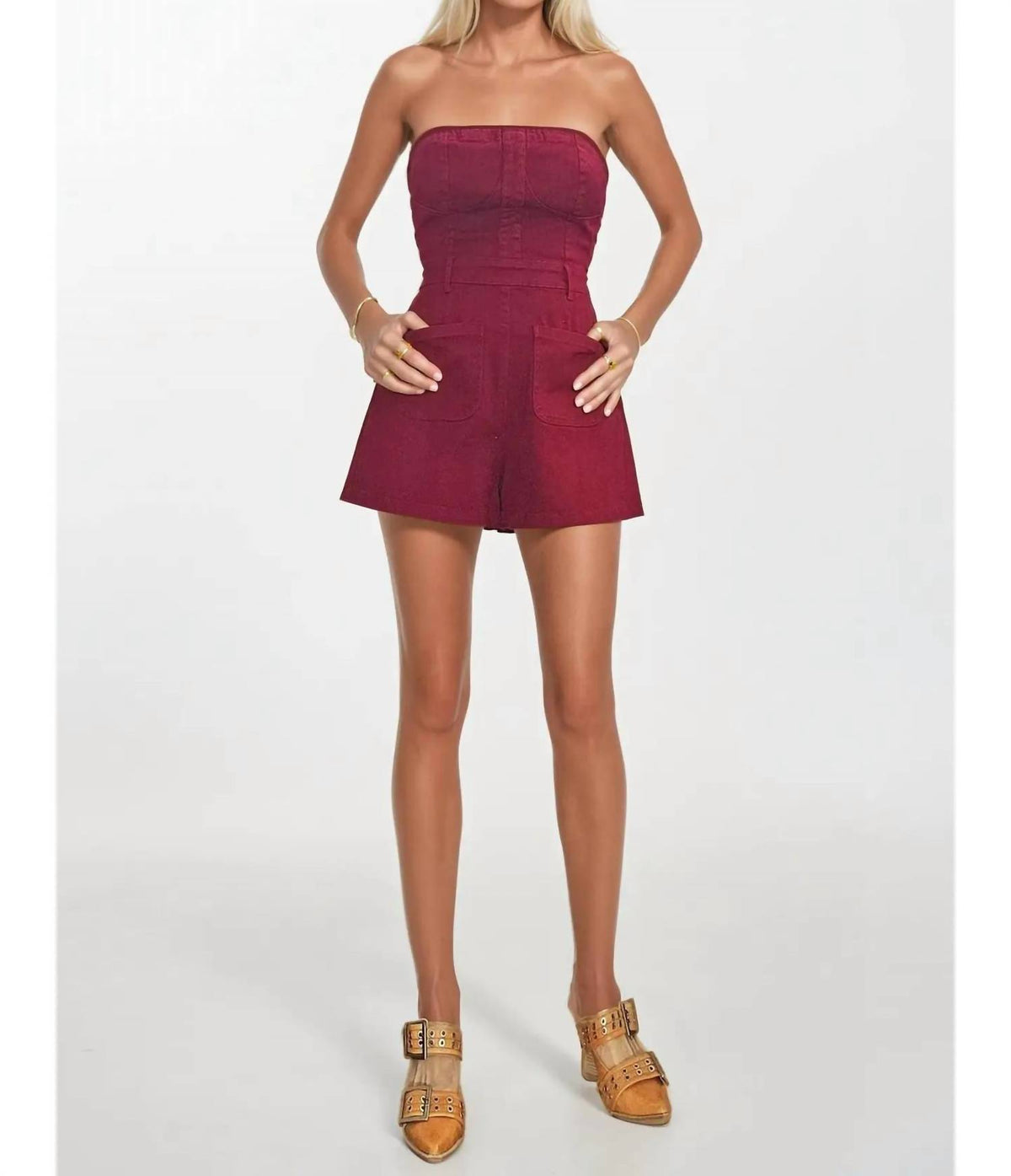 Wisteria Lane - Reagan Denim Tube Romper